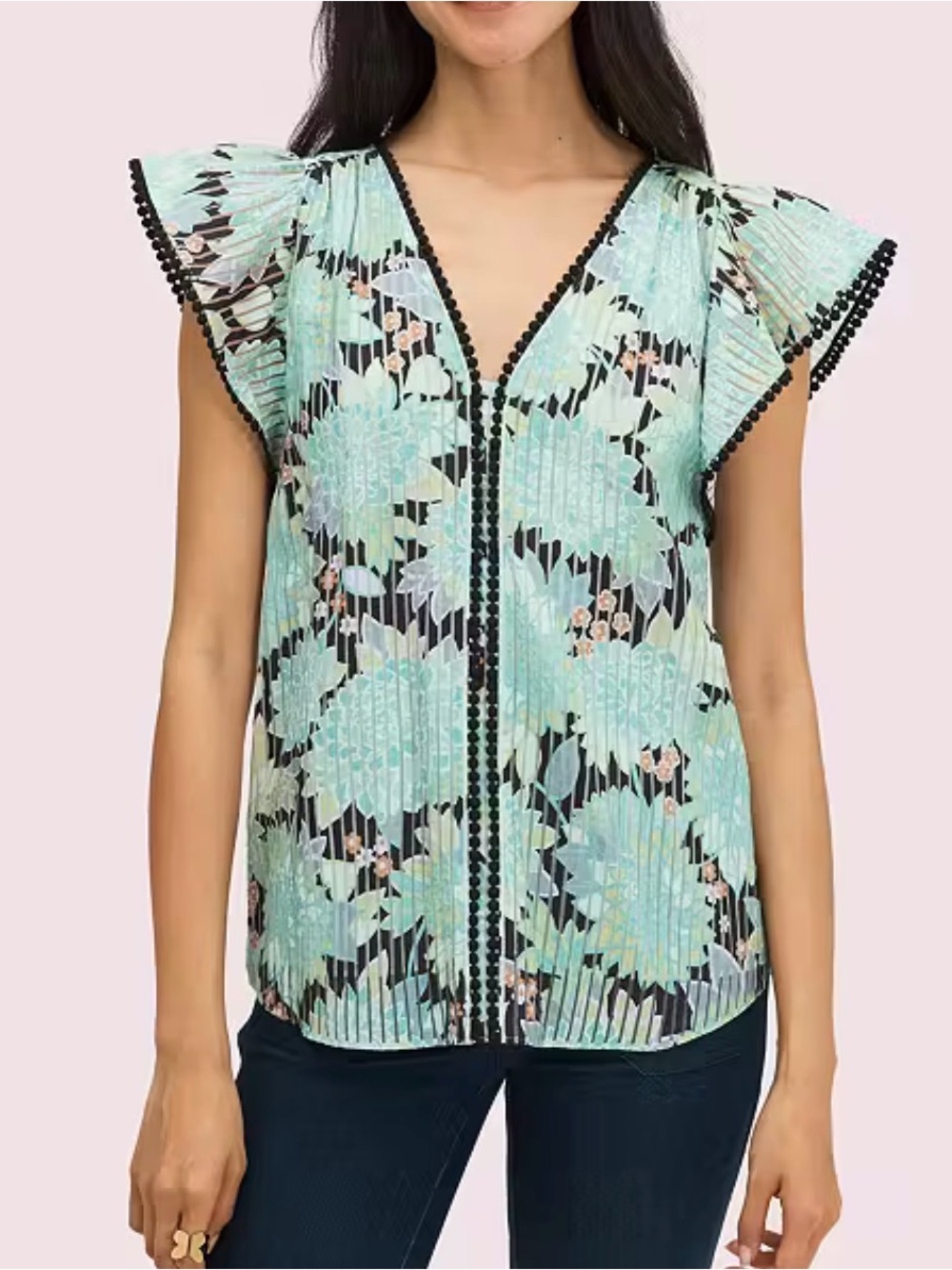 Kate Spade - Dahlia Bloom Burnout Top